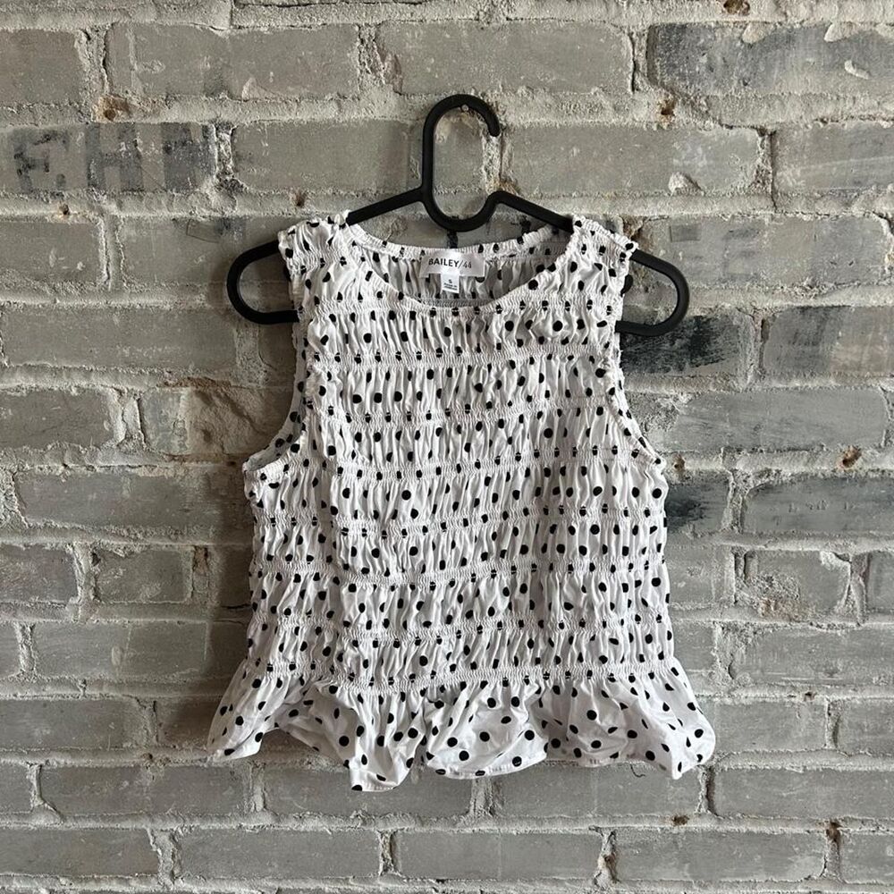 Bailey 44 Polka Dot Smocked Matching Set Crop Top & Maxi Skirt Small - Picture 4 of 8
